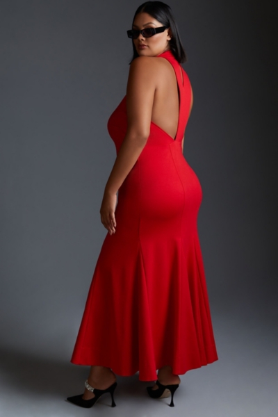 maeve flounced halter maxi dress Maeve Flounced Halter Maxi Dress