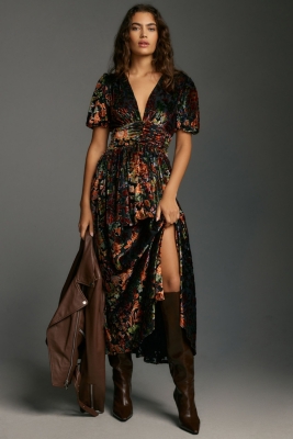 The Katerina Button-Front Dress: Velvet Edition | Nuuly