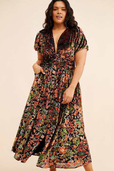 The Katerina Button-Front Dress: Velvet Edition | Nuuly