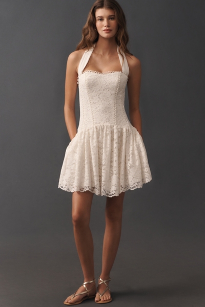 Bare Halter Allover Lace Dress | Nuuly