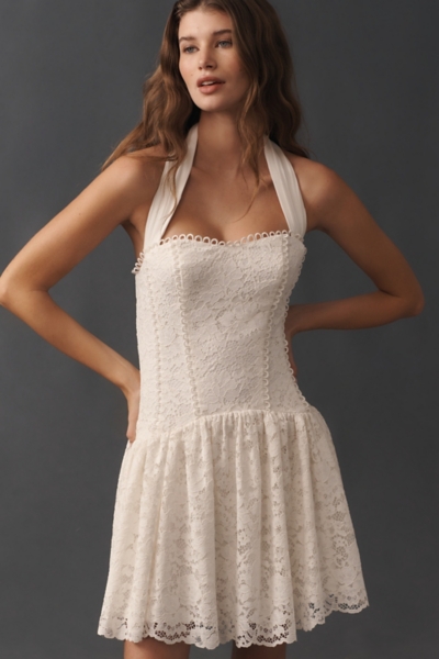 Bare Halter Allover Lace Dress | Nuuly
