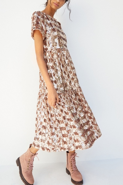 knee length dresses for ladies Bernadette Midi Dress Ivory / M