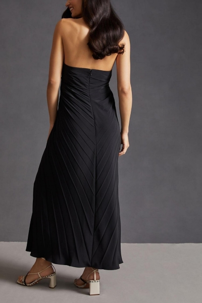 Pleated Halter Midi Dress | Nuuly