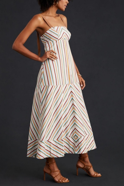 Square Neck Striped Maxi Dress | Nuuly
