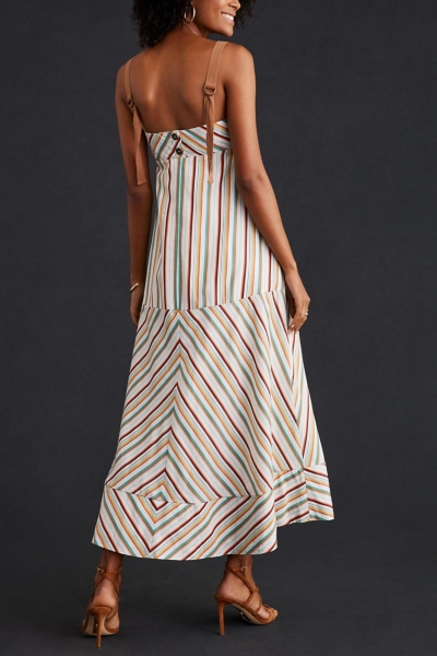 Square Neck Striped Maxi Dress | Nuuly
