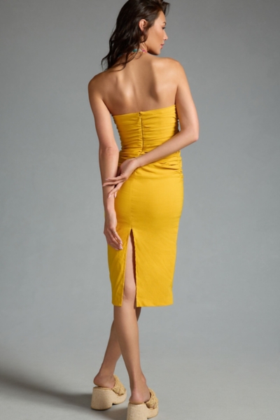 The Soleil Slim Strapless Ruched Dress | Nuuly
