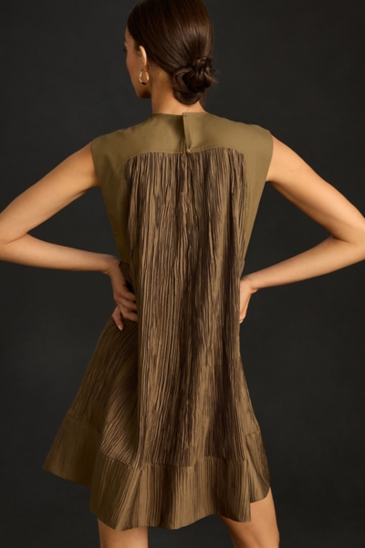 Cap-Sleeve Pliss Mini Dress | Nuuly