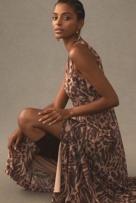 Seamed V-Neck Dress