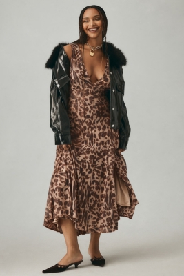 Seamed V-Neck Dress