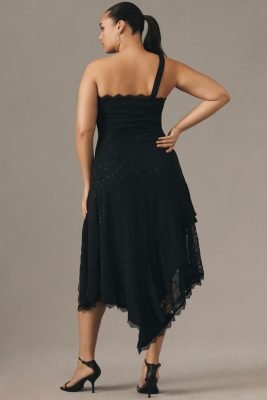 ワンピース ACLENT Asymmetry lace mini dress 新品 ACLENT Asymmetry lace mini dress ACLENT Asymmetry lace