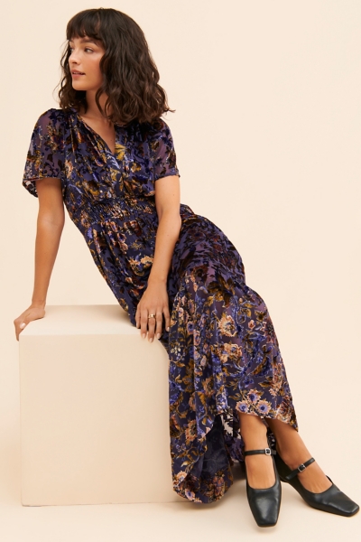 chinese dress ladies By Anthropologie Somerset Velvet Maxi Dress Size XSP  C&J Collections  Chicago
