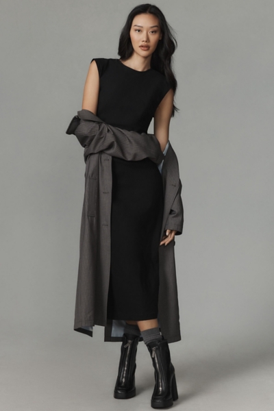 best fabrics for off-the-shoulder dresses The Quinn Long Off Shoulder A-line Satin Dress 12 / Black