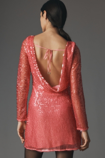 Sequin Drape-Back Mini Dress | Nuuly