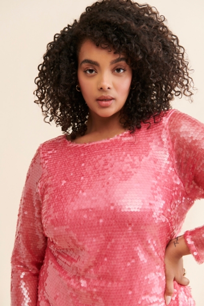 Sequin Drape-Back Mini Dress | Nuuly