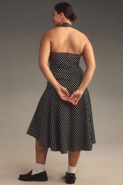 halter crossover dress White Crossover Halter Dress – Gabi Swimwear