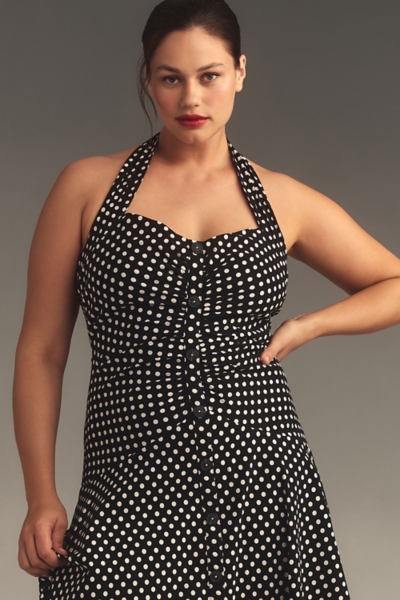 Halter Ruched Midi Dress | Nuuly