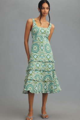 ANLEM 新品　BOTANICAL SLEEVELESS MIDI DRESS ANLEM 新品 BOTANICAL SLEEVELESS MIDI DRESS - メルカリ