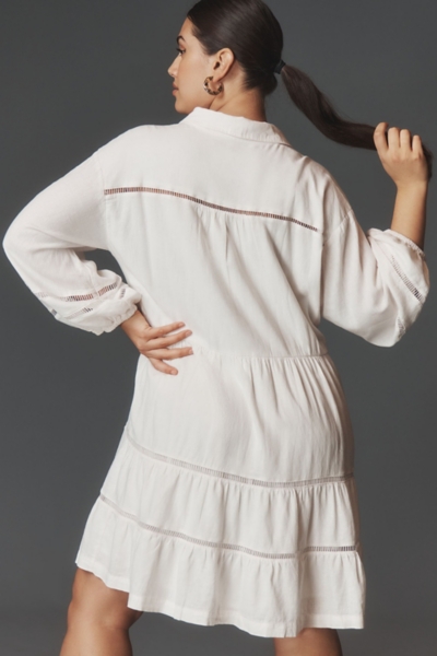 The Bettina Tiered Mini Shirt Dress: Linen Edition | Nuuly