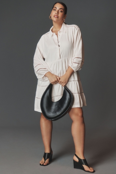 chinese dress ladies Dainty Romantic Linen Mini Dress White – Gabi Swimwear