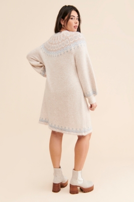 Anthropologie Callahan Puff-Sleeved Sweater Mini Dress size sold XL