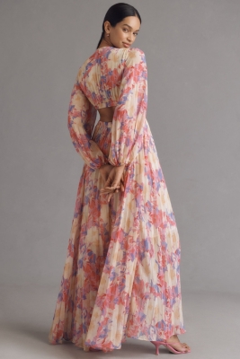 Revery Long-Sleeve Cutout Maxi Dress