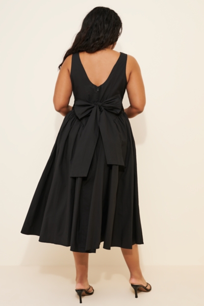 astr the label square neck basque waist midi dress Square-Neck Basque-Waist Midi Dress