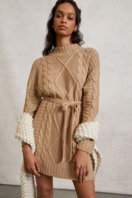 Cable knit sweater dress best sale