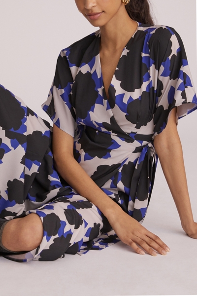 long sleeve floral wrap maxi dress Send it Over Faux Wrap Maxi Dress – August Avenue