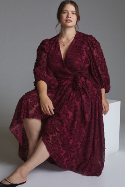 princess polly baby blue dress INSPIRE CHIC Women's Floral Dress V Neck Flutter Cap Sleeves Summer Midi  Wrap Sundress Burgundy XS