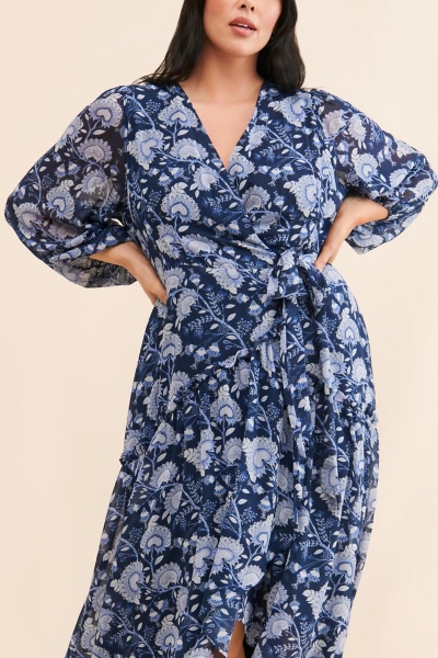 plus size wrap maxi dress Xpluswear Design Purple Ombre Marble Texture Short Sleeve Dresses Ideal for weddings Boho Junior Plus Size Floral