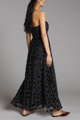 ★Cest Moidew★ Cest_Mesh polka dot velvet dress Ezza Velvet Polka Dot Tie Strap Maxi Dress | Parallel