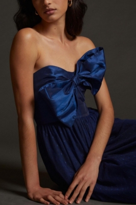 Colorblocked Bow-Tie Midi Dress | Nuuly
