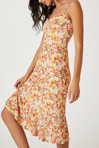 hutch floral slim midi dress Hutch Bare Slim Midi Dress