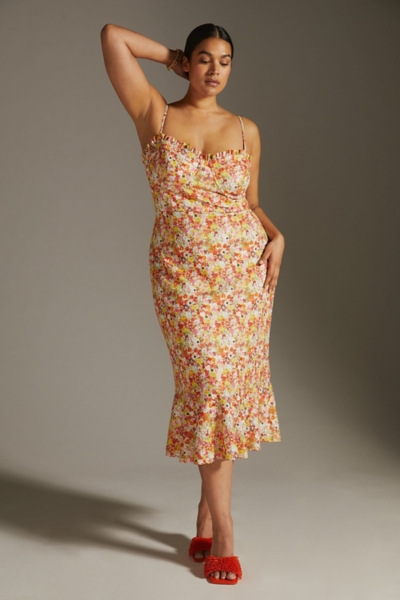 hutch floral slim midi dress Bare Slim Midi Dress