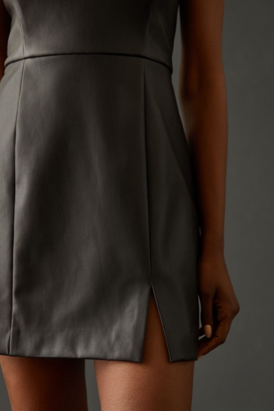 Strapless Vegan Leather Mini Dress | Nuuly