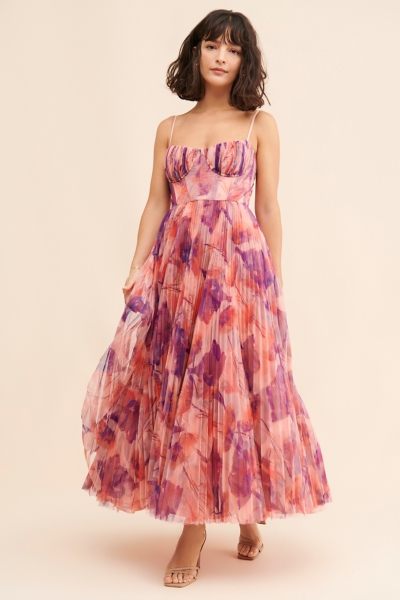 hutch pleated sweetheart dress Pleated Tulle Sweetheart Dress
