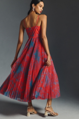 Pleated Tulle Sweetheart Dress