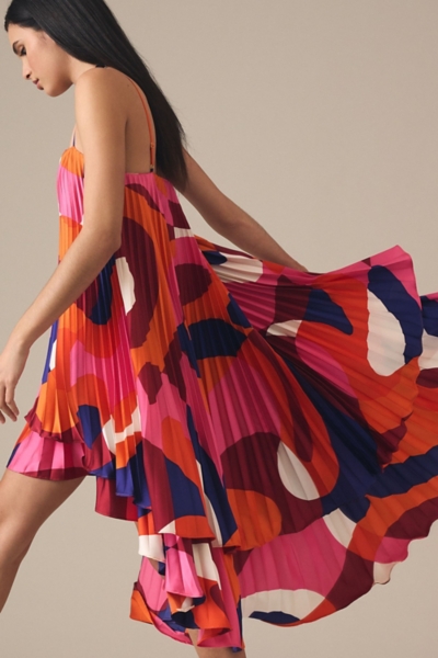 Tiered High-Low Pleated Dress | Nuuly