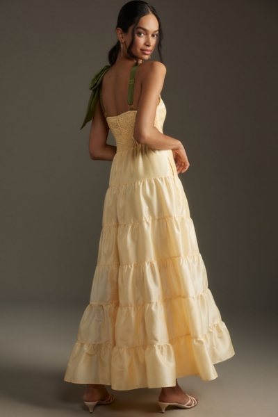 Scoop-Neck Tiered Maxi Dress | Nuuly