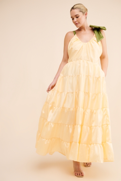 Scoop-Neck Tiered Maxi Dress | Nuuly