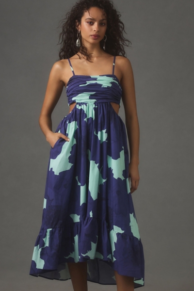 Sleeveless Cutout Babydoll Midi Dress | Nuuly