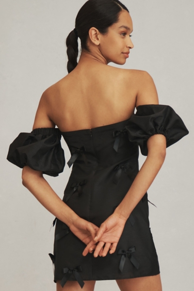 Off-The-Shoulder Bow Mini Dress | Nuuly