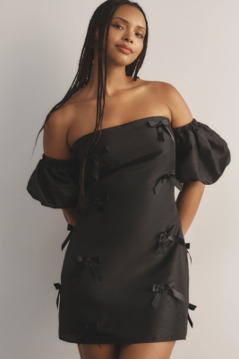 パーティードレス Off-The-Shoulder Bow Mini Dress Off-The-Shoulder Bow Mini Dress | Nuuly