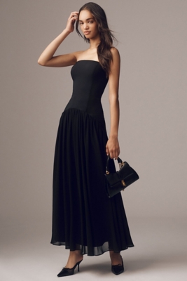 RIXO ★ Strapless Drop-Waist Maxi Dress RIXO Strapless Drop-Waist Maxi Dress | Anthropologie