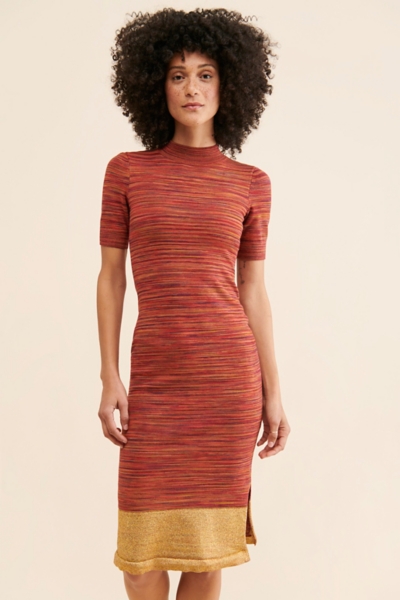 mock neck knit midi dress Lindy Womens dresses