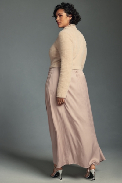 Long-Sleeve Eyelash Twofer Sweater Dress | Nuuly