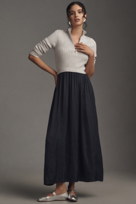 トップス MOD Museum of daily The Thea Long-Sleeve Half-Zip Maxi Dress | Nuuly