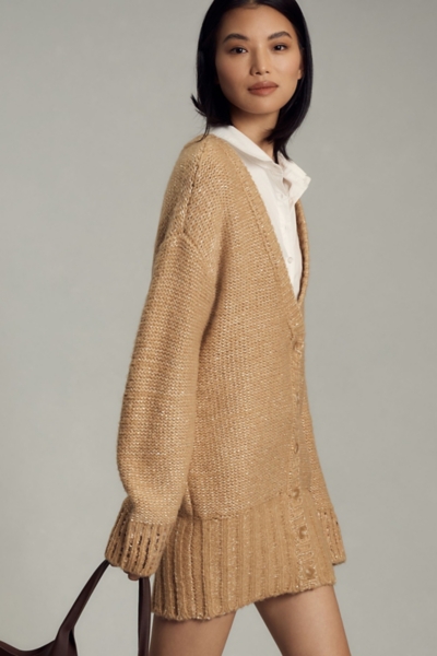 Layered Sparkle Cardigan Sweater Mini Dress | Nuuly