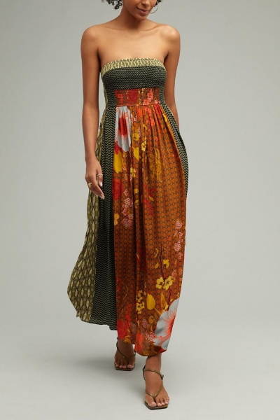 chinese dress ladies Embellished Parrot Green Long Maxi Dress S