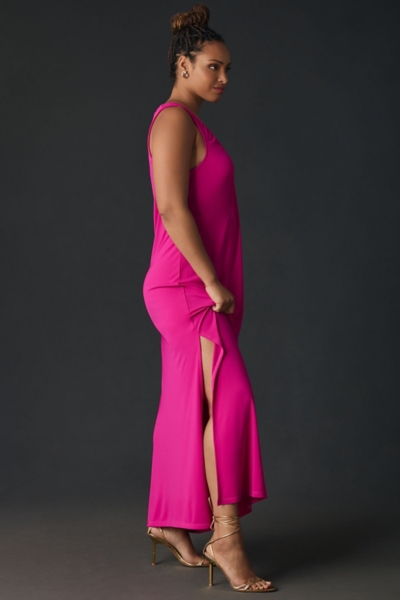 open lace back dress Mac Duggal Women's Scoop Neck Embellished Fringe Gown - Pink - Size 12 main image 1